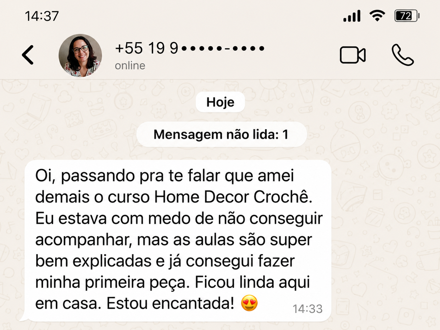 Depoimento de aluna 1