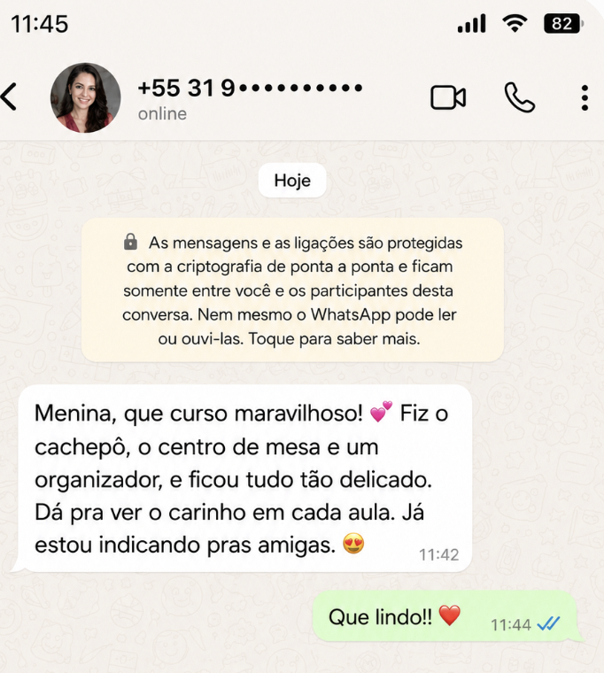 Comentário de aluna